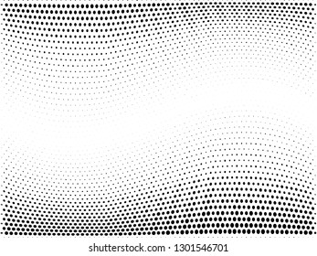 Halftone gradient pattern. Abstract halftone dots background. Monochrome dots pattern. Wave Grunge texture. Pop Art, Comic small dots. Vector design for presentation, report, flyer, cover