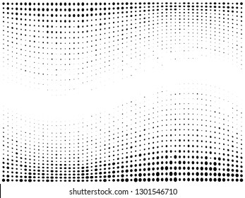 Halftone gradient pattern. Abstract halftone dots background. Monochrome dots pattern. Wave Grunge texture. Pop Art, Comic small dots. Vector design for presentation, report, flyer, cover