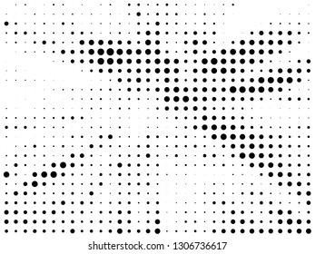 Halftone gradient pattern. Abstract halftone dots background. Monochrome dots pattern. Grunge texture. Pop Art, Comic small dots. Vector design for presentation, business cards, report, flyer, cover