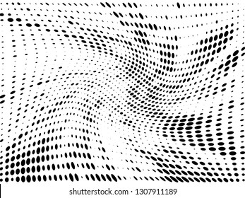 Halftone gradient pattern. Abstract halftone dots background. Monochrome dots pattern. Grunge texture. Pop Art, Comic small dots. Rays twisted dots. Design for presentation, report, flyer, cover, card