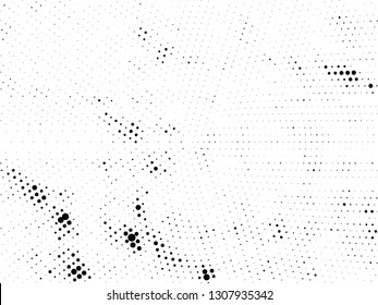 Halftone gradient pattern. Abstract halftone dots background. Monochrome dots pattern. Grunge radial texture. Pop Art, Comic small dots. Design for presentation, business cards, report, flyer, cover