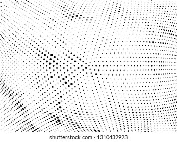 Halftone gradient pattern. Abstract halftone dots background. Monochrome dots pattern. Grunge radial texture. Pop Art, Comic small dots. Design for presentation, business cards, report, flyer, cover