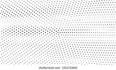 Halftone gradient pattern. Abstract halftone dots background. Monochrome dots pattern. Grunge radial texture. Pop Art, Comic small dots. Design for presentation, business cards, report, flyer, cover