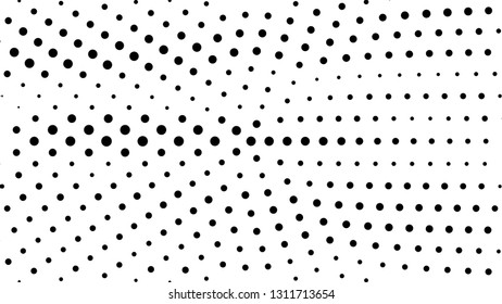 Halftone gradient pattern. Abstract halftone dots background. Monochrome dots pattern. Grunge radial texture. Pop Art, Comic small dots. Design for presentation, business cards, report, flyer, cover