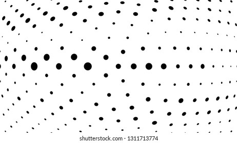 Halftone gradient pattern. Abstract halftone dots background. Monochrome dots pattern. Grunge radial texture. Pop Art, Comic small dots. Design for presentation, business cards, report, flyer, cover