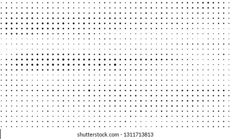 Halftone gradient pattern. Abstract halftone dots background. Monochrome dots pattern. Grunge texture. Pop Art, Comic small dots. Design for presentation, business cards, report, flyer, cover. Vector