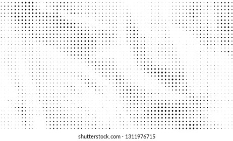 Halftone gradient pattern. Abstract halftone dots background. Monochrome dots pattern. Grunge crumpled texture. Pop Art, Comic small dots. Design for presentation, business cards, report, flyer, cover