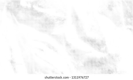 Halftone gradient pattern. Abstract halftone dots background. Monochrome dots pattern. Grunge crumpled texture. Pop Art, Comic small dots. Design for presentation, business cards, report, flyer, cover