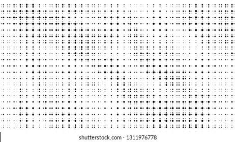 Halftone gradient pattern. Abstract halftone dots background. Monochrome dots pattern. Grunge crumpled texture. Pop Art, Comic small dots. Design for presentation, business cards, report, flyer, cover