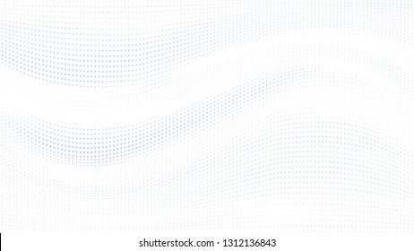 Halftone gradient pattern. Abstract halftone dots background. Light gray dots pattern. Grunge wave texture. Pop Art Comic small dots. Radial twisted dots. Design for presentation, report, flyer, cover