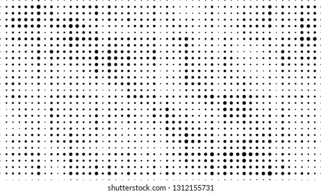 Halftone gradient pattern. Abstract halftone dots background. Monochrome dots pattern. Grunge crumpled texture. Pop Art, Comic small dots. Design for presentation, business cards, report, flyer, cover