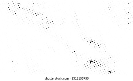 Halftone gradient pattern. Abstract halftone dots background. Monochrome dots pattern. Grunge crumpled texture. Pop Art, Comic small dots. Design for presentation, business cards, report, flyer, cover