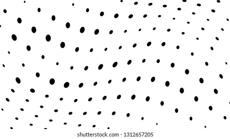 Halftone gradient pattern. Abstract halftone dots background. Monochrome dots pattern. Grunge wave texture.  