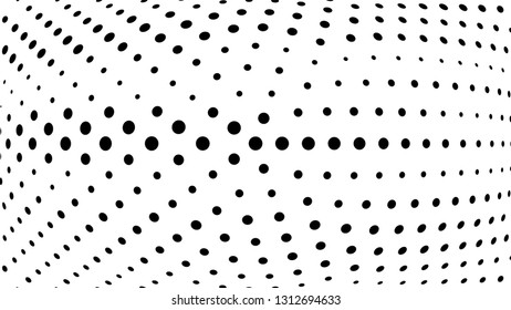 Halftone gradient pattern. Abstract halftone dots background. Monochrome dots pattern. Grunge radial texture.  