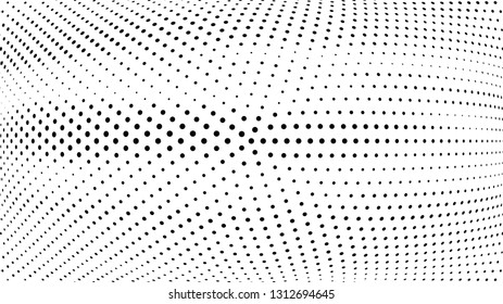 Halftone gradient pattern. Abstract halftone dots background. Monochrome dots pattern. Grunge radial texture.  