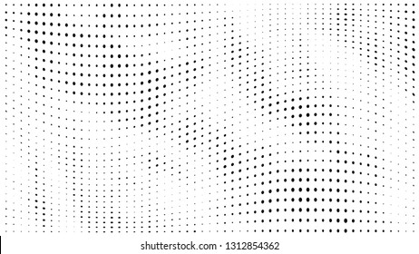 Halftone gradient pattern. Abstract halftone dots background. Monochrome dots pattern. Grunge texture.  