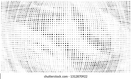 Halftone gradient pattern. Abstract halftone dots background. Monochrome dots pattern. Grunge wave texture. 