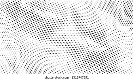 Halftone gradient pattern. Abstract halftone dots background. Monochrome dots pattern. Grunge texture. 