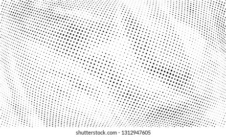 Halftone gradient pattern. Abstract halftone dots background. Monochrome dots pattern. Grunge wave texture 