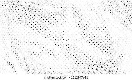 Halftone gradient pattern. Abstract halftone dots background. Monochrome dots pattern. Grunge wave texture.  