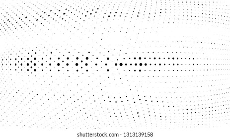 Halftone gradient pattern. Abstract halftone dots background. Monochrome dots pattern. Grunge texture. Pop Art, Comic small dots. Design for presentation, business cards, report, flyer, cover, fabric
