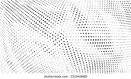 Halftone gradient pattern. Abstract halftone dots background. Monochrome dots pattern. Grunge radial texture. Pop Art, Comic small dots. Design for presentation, business cards, report, flyer, cover