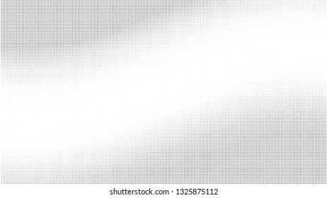 Halftone gradient pattern. Abstract halftone dots background. Monochrome dots pattern. Pop Art, Comic small dots. Wavy twisted strip. Banner with space. Design for presentation, report, flyer, card