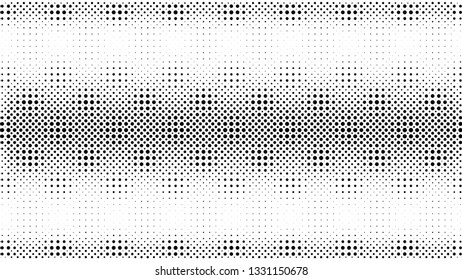 Halftone gradient pattern. Abstract halftone dots background. Monochrome dots pattern. Grunge vector halftone texture. Pop Art, Comic small dots. Banner with space. Template for cover, card, flyer