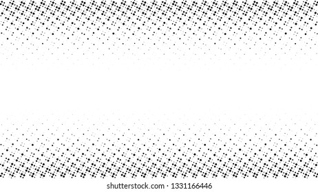 Halftone gradient pattern. Abstract halftone dots background. Monochrome dots pattern. Pop Art, Comic small dots. Gradient frame. Banner with space. Design for presentation, report, flyer, card