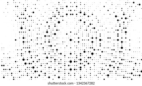 Halftone gradient pattern. Abstract halftone dots background. Monochrome dots pattern. Grunge radial texture. Pop Art, Comic small dots. Design for presentation, business cards, report, flyer, cover