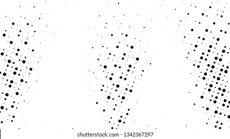 Halftone gradient pattern. Abstract halftone dots background. Monochrome dots pattern. Grunge crumpled texture. Pop Art, Comic small dots. Design for presentation, business cards, report, flyer, cover