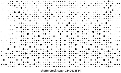 Halftone gradient pattern. Abstract halftone dots background. Monochrome dots pattern. Grunge radial texture. Pop Art, Comic small dots. Design for presentation, business cards, report, flyer, cover