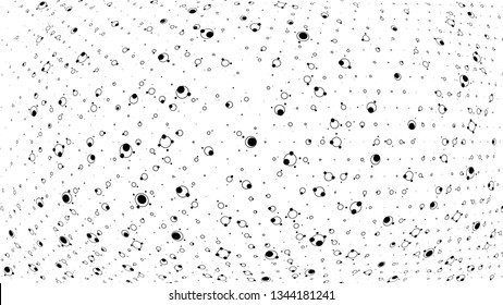 Halftone gradient pattern. Abstract halftone dots background. Monochrome dots pattern. Vector halftone texture. Radial twisted circle. Grunge texture. Pop Art, Comic small dots. Wave dots, 3D sphere