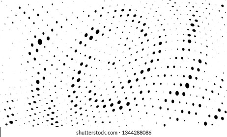 Halftone gradient pattern. Abstract halftone dots background. Monochrome dots pattern. Vector halftone texture. Radial twisted circle. Grunge texture. Pop Art, Comic small dots. Wave twisted dots.