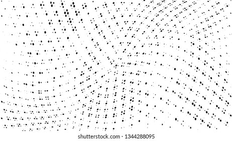 Halftone gradient pattern. Abstract halftone dots background. Monochrome dots pattern. Vector halftone texture. Radial twisted circle. Grunge texture. Pop Art, Comic small dots. Wave twisted dots.