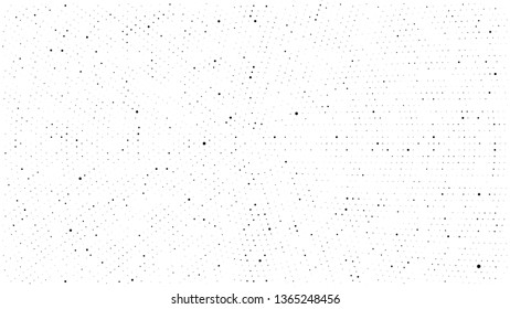 Halftone gradient pattern. Abstract halftone dots background. Monochrome dots pattern. Grunge dirty texture. Vector radial halftone texture. Pop Art Comic small dots. Template for cover, banner, flyer