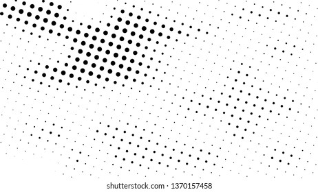 Halftone gradient pattern. Abstract halftone dots background. Monochrome dots pattern. Vector halftone texture. Grunge texture. Pop Art, Comic small dots. Design elements. Template for cover, banner
