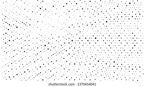 Halftone gradient pattern. Abstract halftone dots background. Monochrome dots pattern. Vector halftone texture. Grunge texture. Pop Art, Comic small dots. Design elements. Template for cover, banner