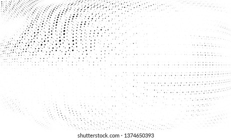 Halftone gradient pattern. Abstract halftone dots background. Monochrome dots pattern. Vector halftone texture. Grunge texture. Pop Art, Comic small dots. Design elements. Template for cover, banner