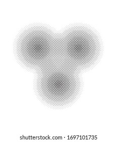 Halftone gradient pattern. Abstract halftone dots background. Monochrome dots pattern. Vector halftone texture. Grunge texture. Pop Art, Comic small dots. Design elements. Template for cover, banner