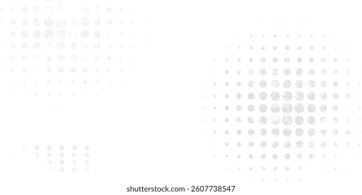 Halftone gradient pattern gradation backgrounds with half tone dots, abstract vector. Halftone pattern backgrounds with diagonal waves or wavy dots gradation from corners with grainy monochrome effect