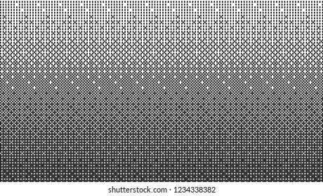 Halftone gradient pattern horizontal vector illustration. Black white dotted halftone background. Fabric texture.