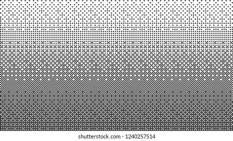 Halftone gradient pattern horizontal vector illustration. Ornament pattern. Black white dotted background. Fabric texture. Geometric background.