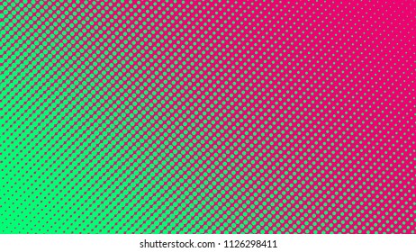 Halftone gradient pattern vector illustration. Green dotted, pink halftone texture. Pop Art style green pink halftone, comics Background. Background of Art. Dots background. EPS10