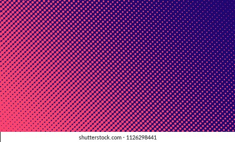 Halftone gradient pattern vector illustration. Pink dotted, blue halftone texture. Pop Art style blue pink halftone, comics Background. Background of Art. Dots background. EPS10