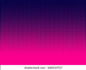 Halftone gradient pattern vertical vector illustration. Pink dark blue dotted, blue halftone texture. Pop Art blue pink halftone, comics Background. Background of Art. EPS10