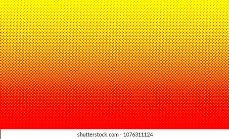 Halftone gradient pattern vertical vector illustration. Red yellow dots halftone texture. Pop Art Yellow red halftone Background. Background of Art. EPS10