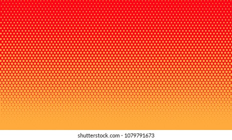 Halftone gradient pattern vertical vector illustration. Red yellow dots halftone texture. Pop Art orange red halftone Background. Background of Art. EPS10