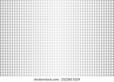 Gradiente de meio-tom. borrifadas de pontos suaves e plano de fundo de pontos de meio-tom. Gradiente pontilhado, vetor de padrão geométrico horizontal uniforme EPS