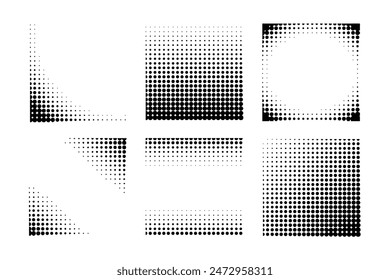 Halftone gradient square shape background